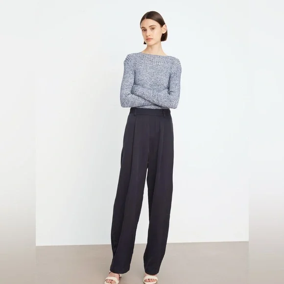 VINCE Silk-Blend High-Waist Pull-On Pants - Picture 10 of 14